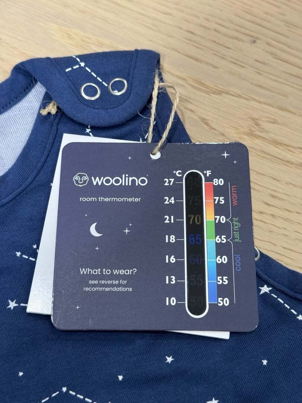 Woolino 4 Season Ultimate Baby Sleep Bag Merino Wool Night Sky 2-24 Months - Picture 5 of 10